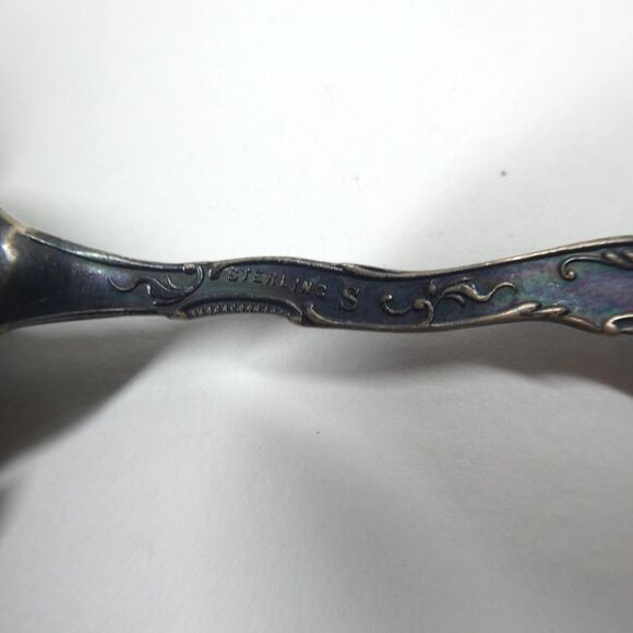 San Gabriel Mission Pasadena California 1902 Sterling Silver Souvenir Spoon 4" - Picture 10 of 12